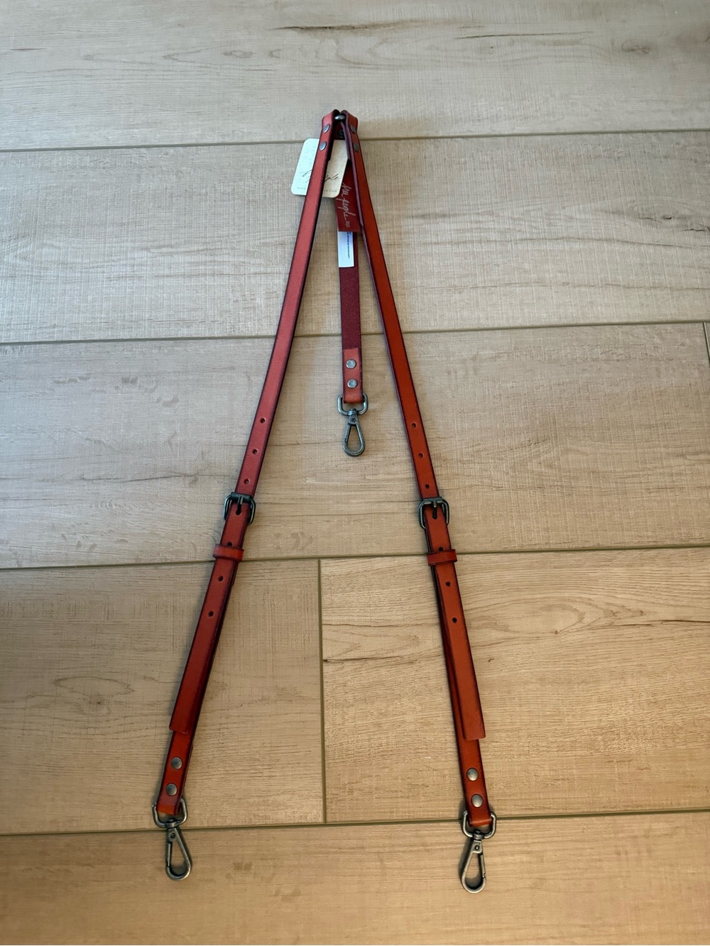 Free People Women’s Leather Adjustable Suspenders Western Red Brown XSmall/Small